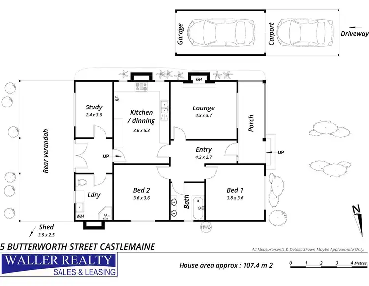 Floorplan of Homely house listing, 5 Butterworth Street, Castlemaine VIC 3450