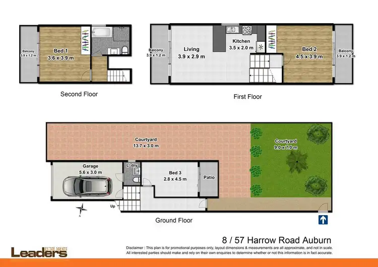 Floorplan of Homely townhouse listing, 8/57 Harrow Road, Auburn NSW 2144