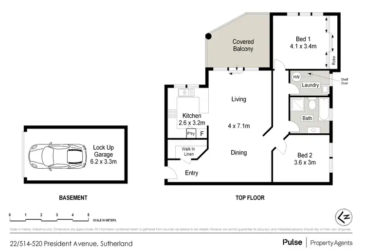 Floorplan of Homely apartment listing, 22/514-520 President Avenue, Sutherland NSW 2232