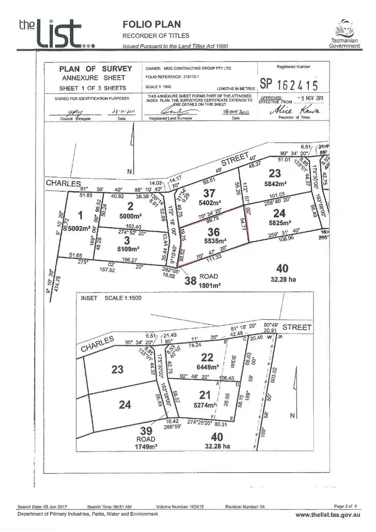 Floorplan of Homely land listing, LOT 36, 11 Moorings Drive, Squeaking Point TAS 7307
