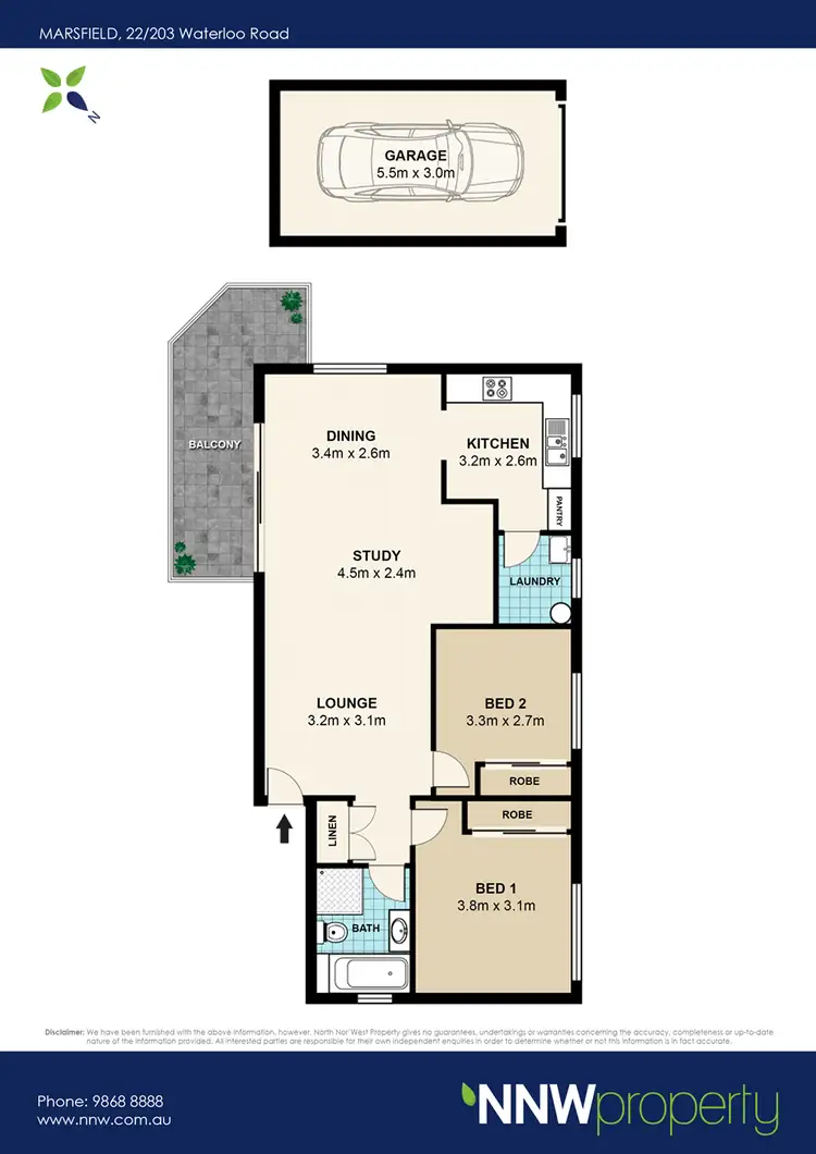 Floorplan of Homely unit listing, 22/203 Waterloo Road, Marsfield NSW 2122