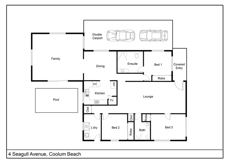 Floorplan of Homely house listing, 4 Seagull Avenue, Coolum Beach QLD 4573