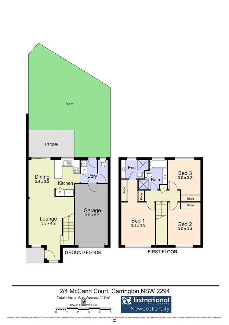 Floorplan of Homely townhouse listing, 2/4 McCann Court, Carrington NSW 2294