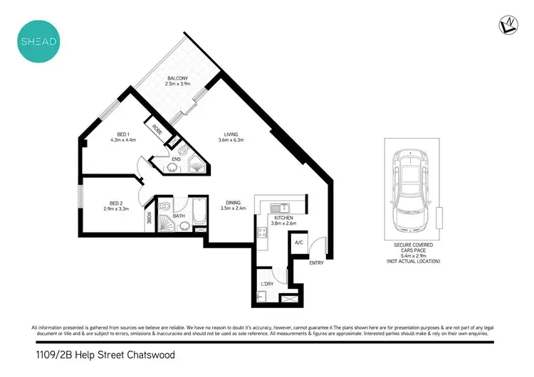 Floorplan of Homely apartment listing, 1109/2B Help Street, Chatswood NSW 2067