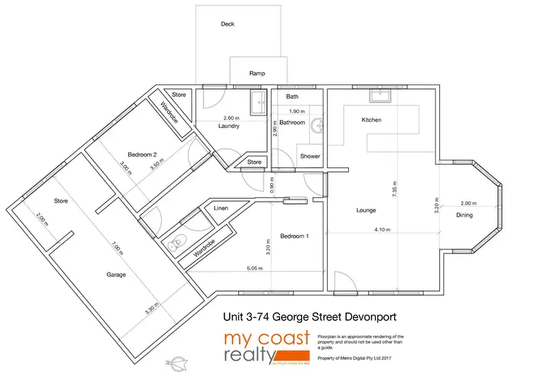 Floorplan of Homely unit listing, 3/74 George Street, Devonport TAS 7310