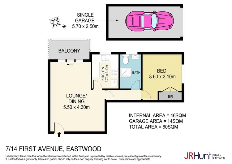 Floorplan of Homely unit listing, 7/14 First Avenue, Eastwood NSW 2122