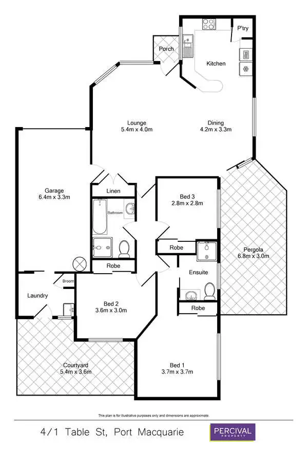 Floorplan of Homely villa listing, 4/1 Table Street, Port Macquarie NSW 2444