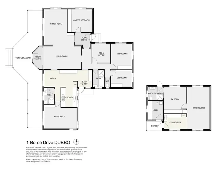Floorplan of Homely house listing, 1 Boree Drive, Dubbo NSW 2830