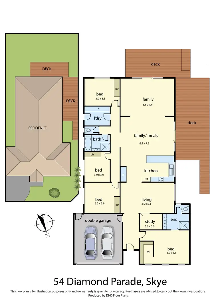 Floorplan of Homely house listing, 54 Diamond Parade, Skye VIC 3977