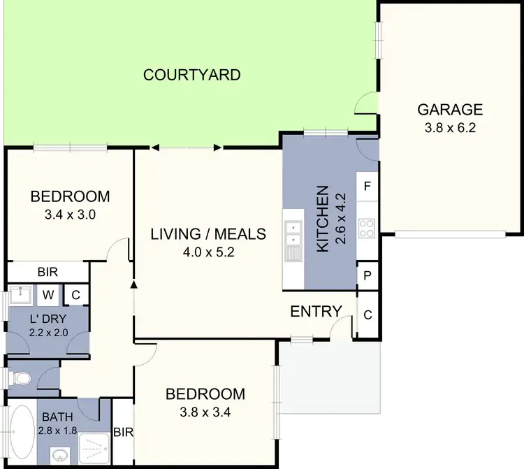 Floorplan of Homely unit listing, 3/24 Hubert Avenue, Glenroy VIC 3046