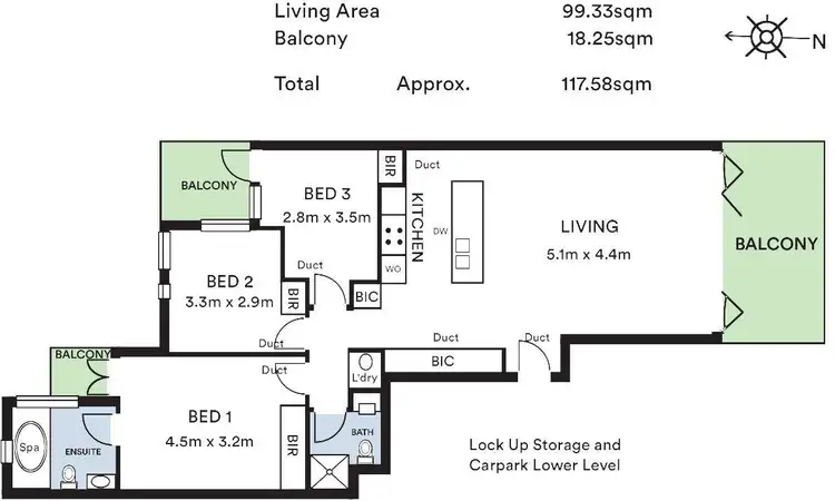 Floorplan of Homely unit listing, 403/268 Flinders Street, Adelaide SA 5000