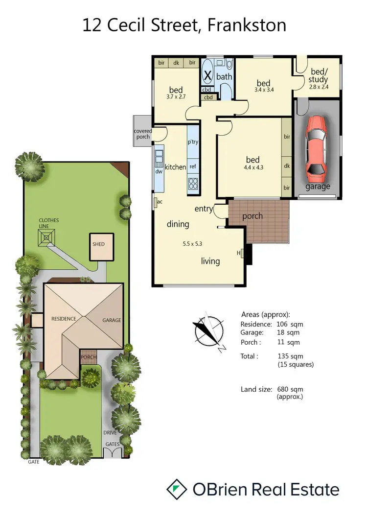 Floorplan of Homely house listing, 12 Cecil Street, Frankston VIC 3199