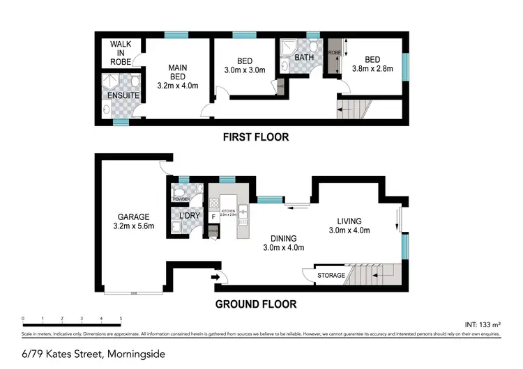Floorplan of Homely townhouse listing, 6/79 Kates Street, Morningside QLD 4170