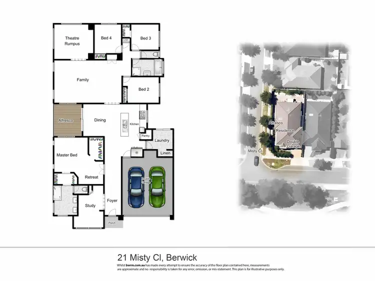 Floorplan of Homely house listing, 21 Misty Close, Berwick VIC 3806