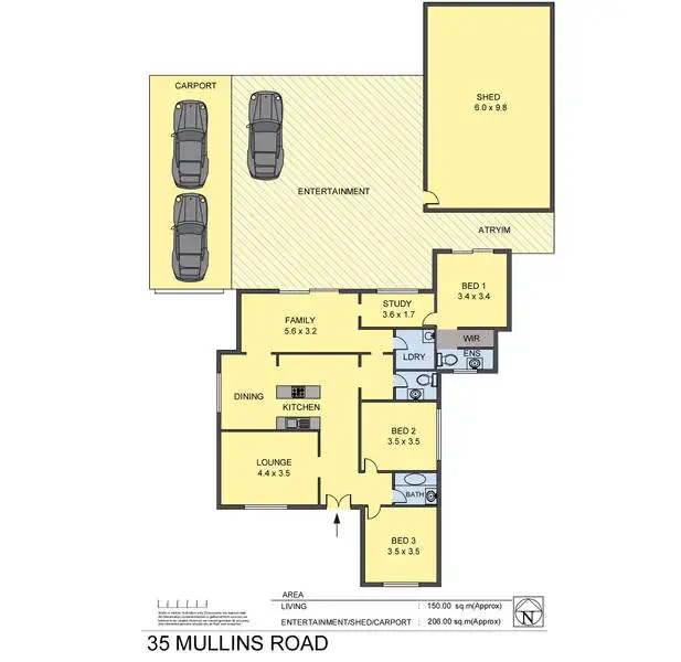 Floorplan of Homely house listing, 35 Mullins Road, Wodonga VIC 3690