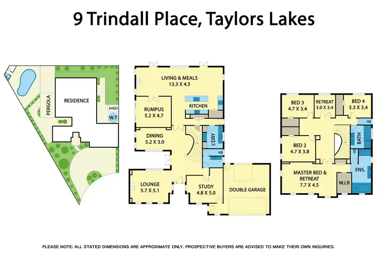 Floorplan of Homely house listing, 9 Trindall Place, Taylors Lakes VIC 3038