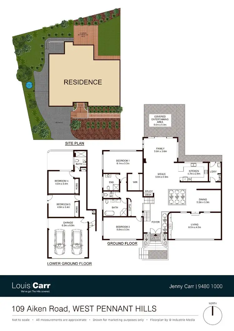 Floorplan of Homely semi-detached listing, 109 Aiken Road, West Pennant Hills NSW 2125
