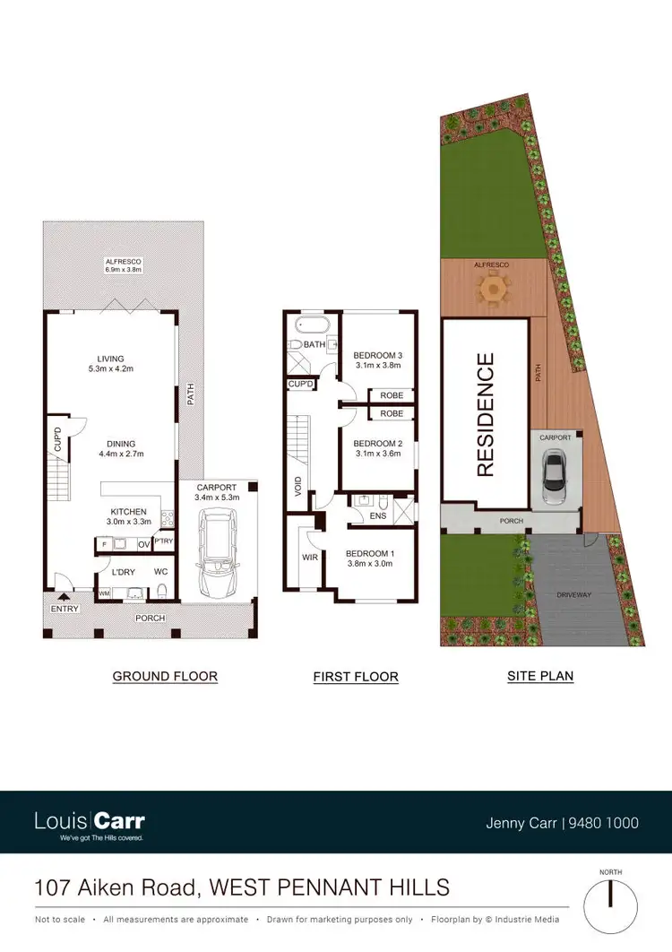 Floorplan of Homely semi-detached listing, 107 Aiken Road, West Pennant Hills NSW 2125