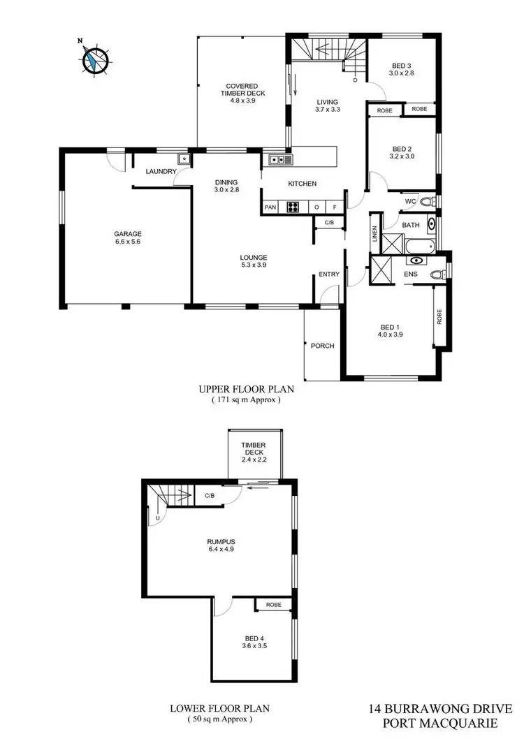 Floorplan of Homely house listing, 14 Burrawong Drive, Port Macquarie NSW 2444