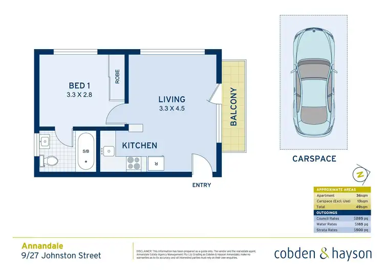 Floorplan of Homely apartment listing, 9/27 Johnston Street, Annandale NSW 2038