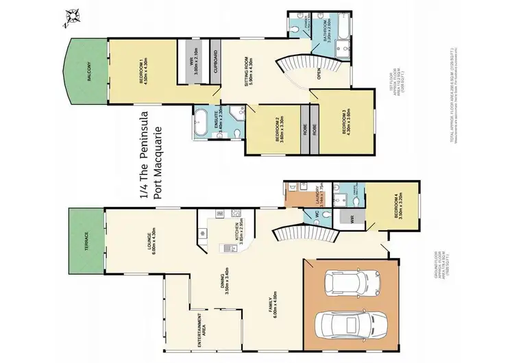 Floorplan of Homely townhouse listing, 1/4 The Peninsula, Port Macquarie NSW 2444