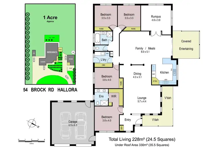 Floorplan of Homely house listing, 54 Brock Road, Hallora VIC 3818