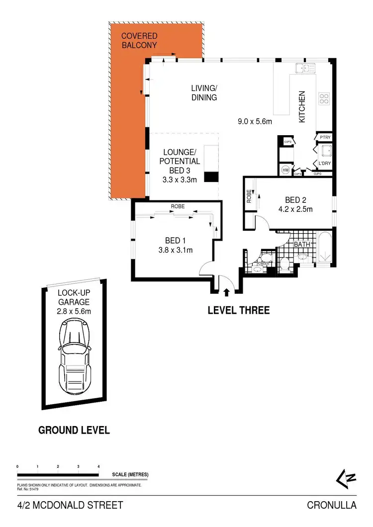 Floorplan of Homely apartment listing, 4/2 McDonald Street, Cronulla NSW 2230