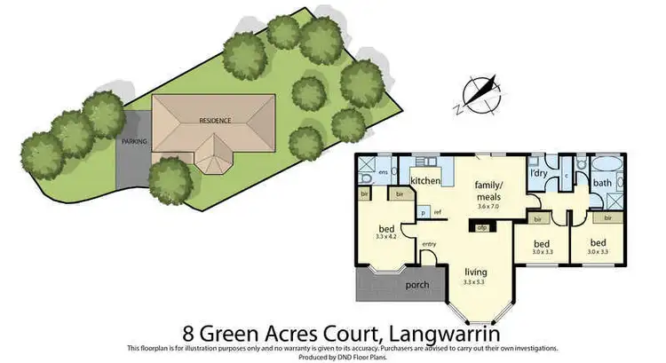 Floorplan of Homely house listing, 8 Greenacres Court, Langwarrin VIC 3910