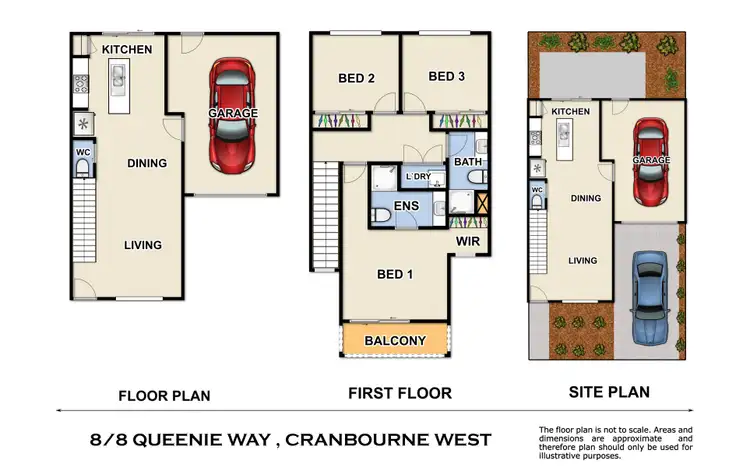 Floorplan of Homely townhouse listing, 8 Queenie Way, Cranbourne West VIC 3977