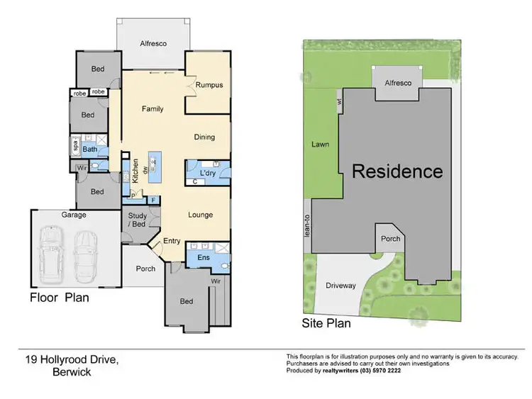Floorplan of Homely house listing, 19 Hollyrood Drive, Berwick VIC 3806