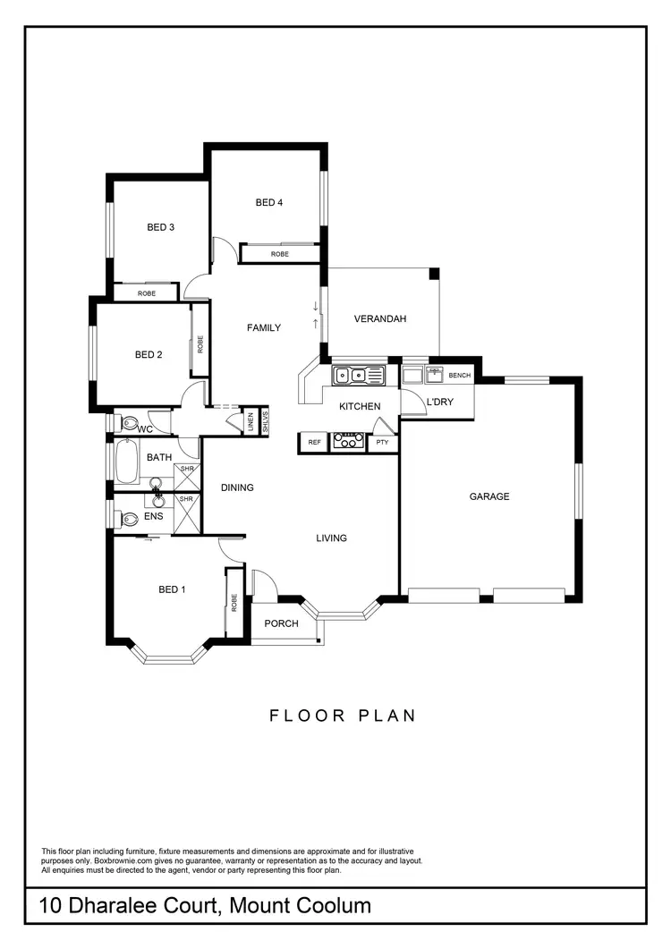 Floorplan of Homely house listing, 10 Dharalee Court, Mount Coolum QLD 4573