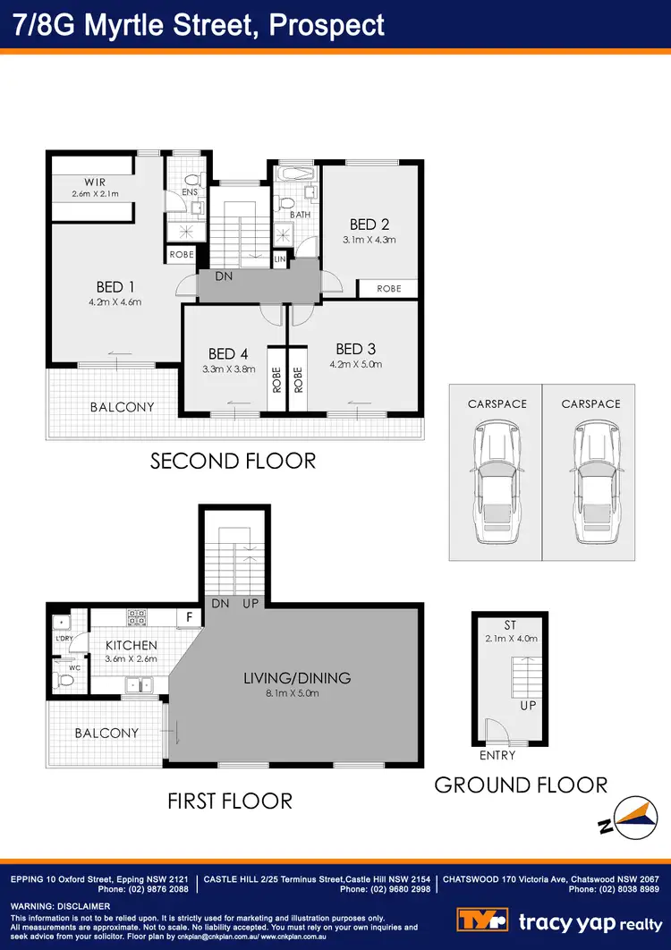 Floorplan of Homely townhouse listing, 7/8G Myrtle Street, Prospect NSW 2148