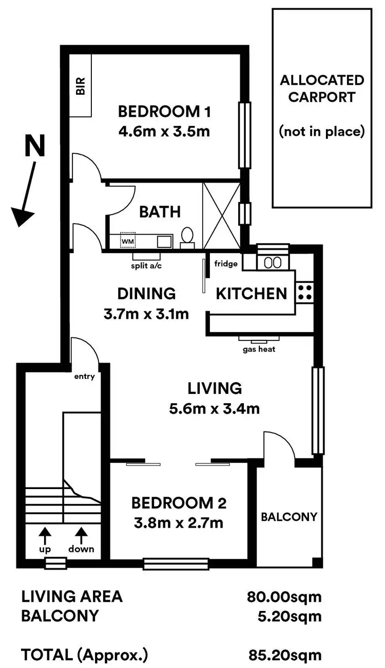 Floorplan of Homely unit listing, 4/89 Cross Road, Hawthorn SA 5062