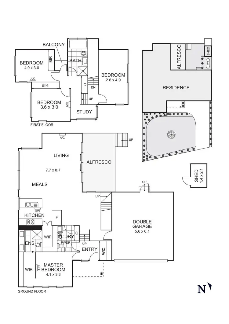 Floorplan of Homely townhouse listing, 1/17 Howitt Drive, Templestowe Lower VIC 3107