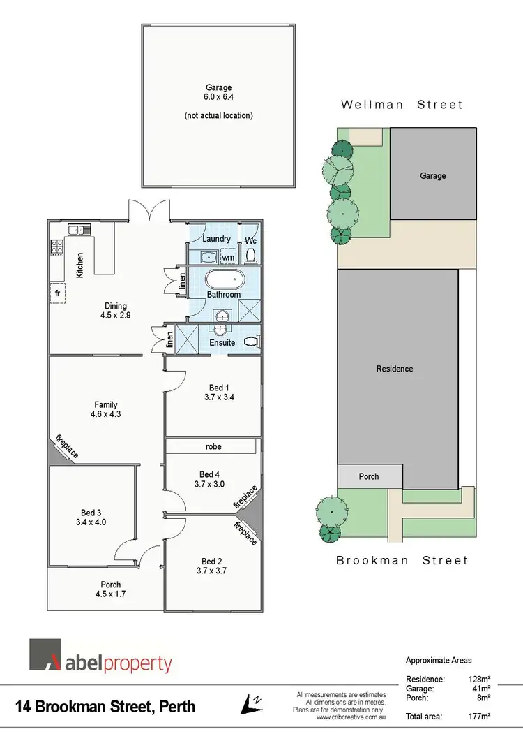 Floorplan of Homely semi-detached listing, 14 Brookman Street, Perth WA 6000