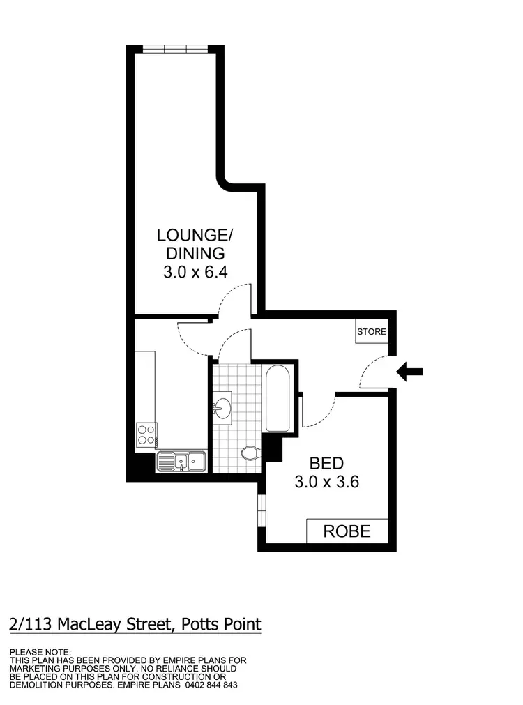 Floorplan of Homely apartment listing, Level 1/2/115 Macleay Street, Potts Point NSW 2011