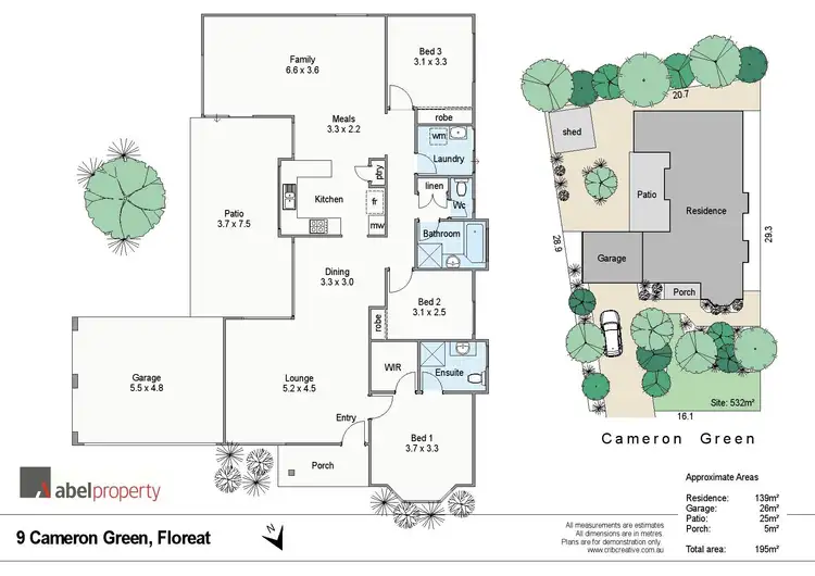 Floorplan of Homely house listing, 9 Cameron Green, Floreat WA 6014