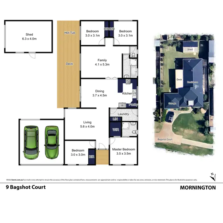 Floorplan of Homely house listing, 9 Bagshot Court, Mornington VIC 3931