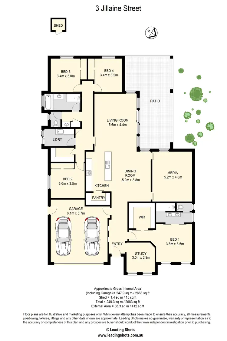 Floorplan of Homely house listing, 3 Jillaine Street, Everton Hills QLD 4053