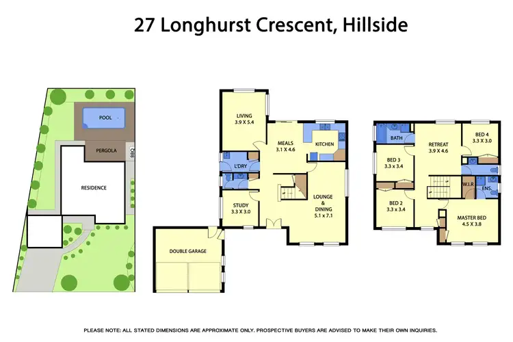 Floorplan of Homely house listing, 27 Longhurst Crescent, Hillside VIC 3037