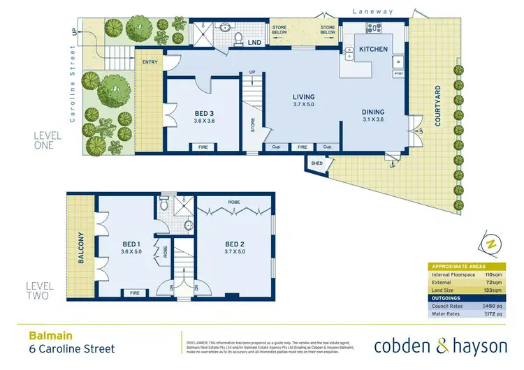 Floorplan of Homely house listing, 6 Caroline Street, Balmain NSW 2041