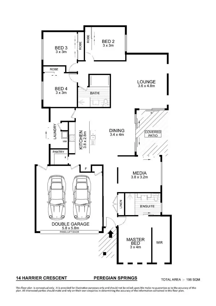 Floorplan of Homely house listing, 14 Harrier Crescent, Peregian Springs QLD 4573