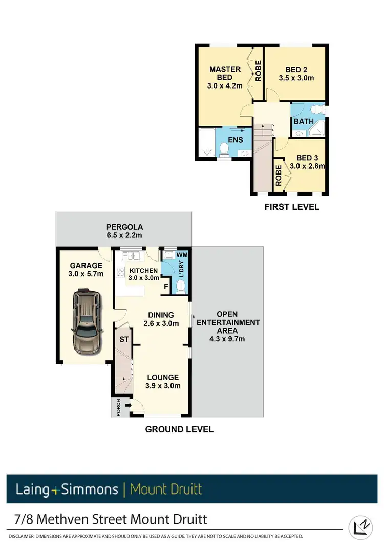 Floorplan of Homely townhouse listing, 7/8 Methven Street, Mount Druitt NSW 2770