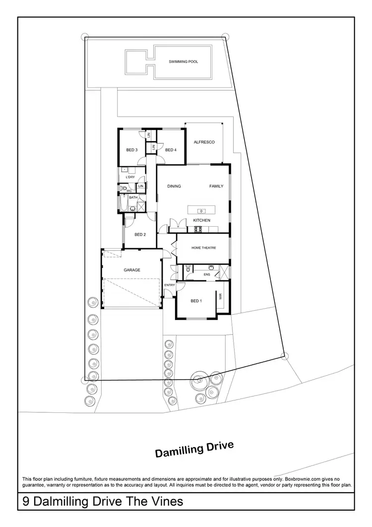 Floorplan of Homely house listing, 9 Dalmilling Drive, The Vines WA 6069