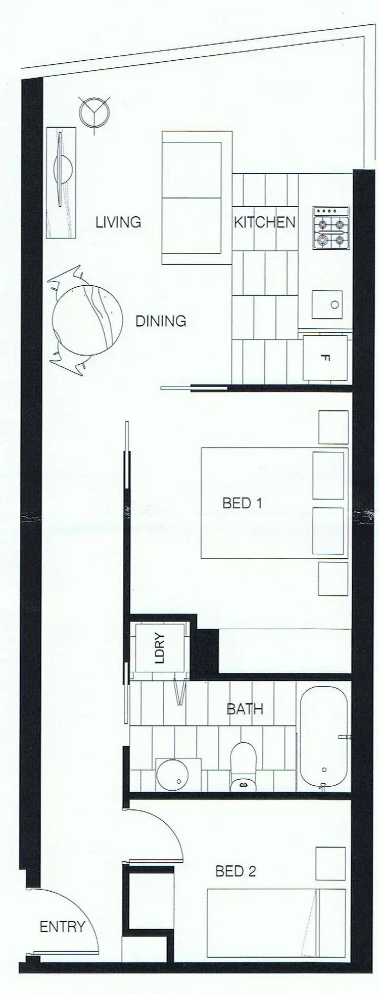 Floorplan of Homely apartment listing, 2307/18 Mt Alexander Road, Travancore VIC 3032