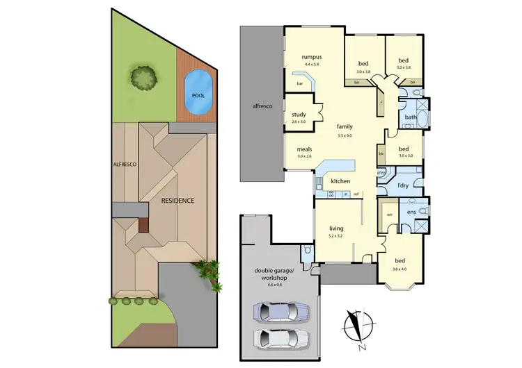 Floorplan of Homely house listing, 51 Sunningdale Crescent, Cranbourne VIC 3977