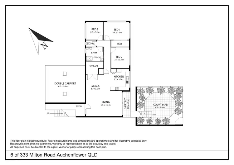 Floorplan of Homely unit listing, 6/333 Milton Road, Auchenflower QLD 4066