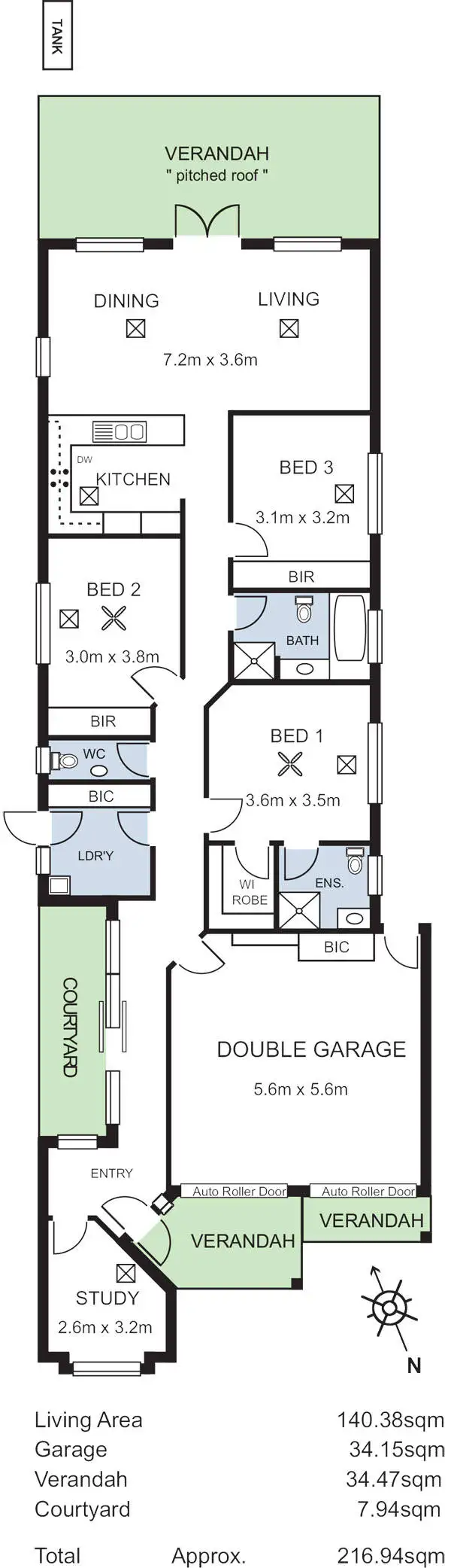 Floorplan of Homely house listing, 3A Leslie Avenue, Campbelltown SA 5074