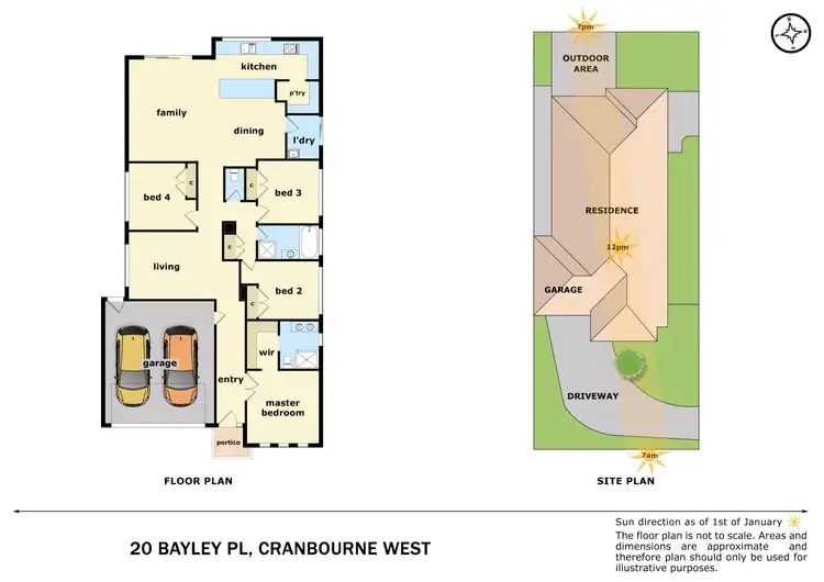 Floorplan of Homely house listing, 20 Bayley Place, Cranbourne West VIC 3977