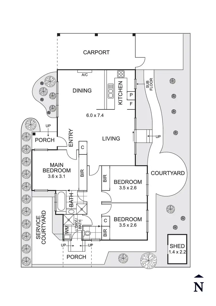 Floorplan of Homely unit listing, 2/42 Carrathool Street, Bulleen VIC 3105